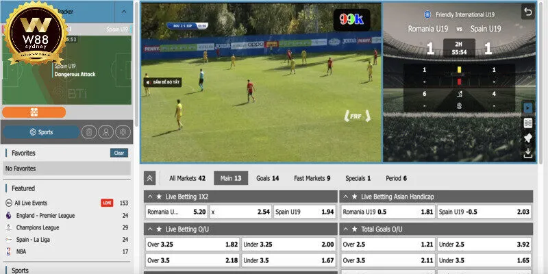 Giới thiệu về tính năng live streaming W88 