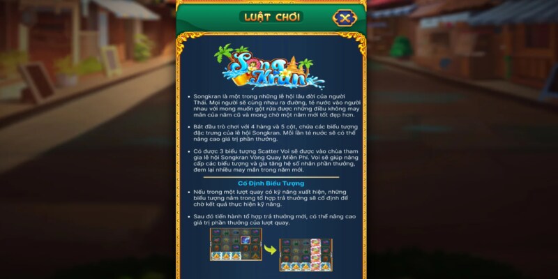 Luật lệ dễ hiểu về game Nổ hũ Songkran Té Nước Rước Lộc