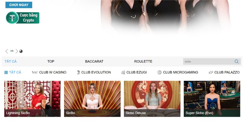 Sic bo livestream W88